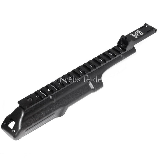 APS Obere Empfängerabdeckung mit Taktisches Schienenvisier Geeignet für APS AEK AK Serie AEG Gewehre Airsoft Schwarz