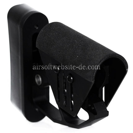 Airsoft Website Leichtgewichtiger verstellbarer Schaft Geeignet für M4 M16 Serie AEG Gewehre Schwarz