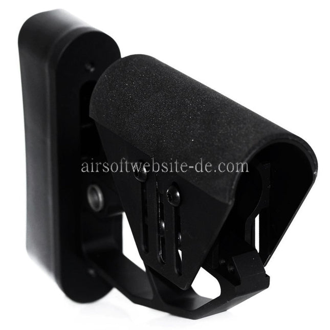 Airsoft Website Leichtgewichtiger verstellbarer Schaft Geeignet für M4 M16 Serie AEG Gewehre Schwarz