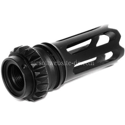 CYMA AAC/QD SCAR Typ Mündungsfeuerdämpfer Geeignet für -14mm CCW Gegen den Uhrzeigersinn Lauf Gewehre Airsoft Schwarz