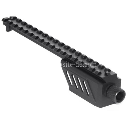 CYMA Laufverlängerungsbefestigung Schienenmontage Geeignet für CYMA CM030 Tokyo Marui G18C AEP AEG Pistols Airsoft Schwarz