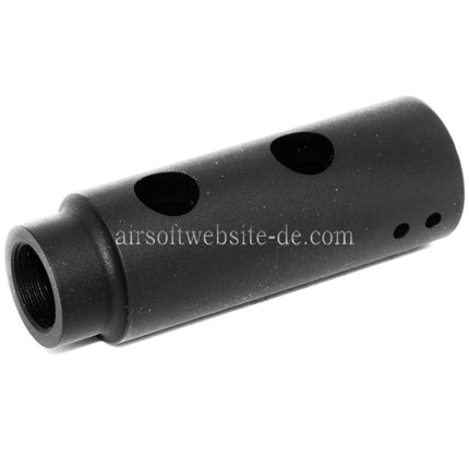 APS Mini Y Comp Muzzle Mündungsfeuerdämpfer Geeignet für +14mm CW Rechtsgewinde Lauf Gewehre Airsoft Schwarz