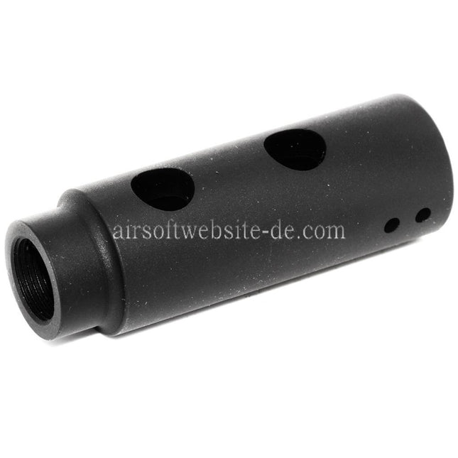 APS Mini Y Comp Muzzle Mündungsfeuerdämpfer Geeignet für +14mm CW Rechtsgewinde Lauf Gewehre Airsoft Schwarz