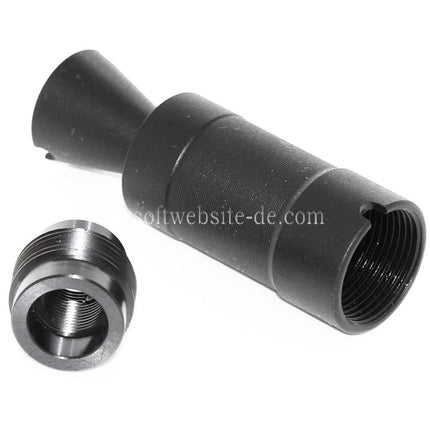 APS AK74U Muzzle Mündungsfeuerdämpfer Geeignet für -14mm CCW Gegen den Uhrzeigersinn Lauf Gewehre Airsoft Schwarz