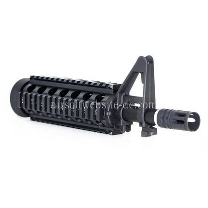 E&C CNC Aluminum RAS vordere Set Handschutz Schienen System mit 9.5 Zoll Outer Barrel Geeignet für M4CQB AEG Gewehre Airsoft Schwarz
