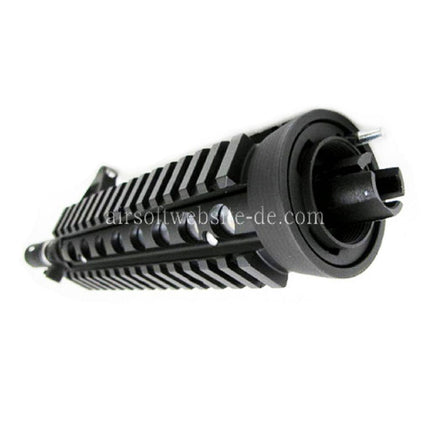 E&C CNC Aluminum RAS vordere Set Handschutz Schienen System mit 9.5 Zoll Outer Barrel Geeignet für M4CQB AEG Gewehre Airsoft Schwarz