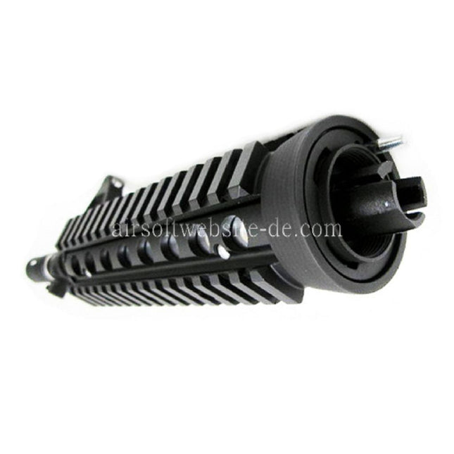 E&C CNC Aluminum RAS vordere Set Handschutz Schienen System mit 9.5 Zoll Outer Barrel Geeignet für M4CQB AEG Gewehre Airsoft Schwarz