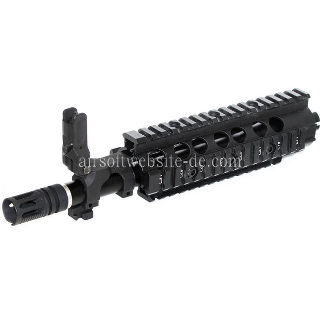 E&C CNC Aluminum RAS vordere Set Handschutz Schienen System Geeignet für SR16 M4 M16 Serie AEG Gewehre Airsoft Schwarz