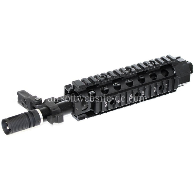 E&C CNC Aluminum RAS vordere Set Handschutz Schienen System Geeignet für SR16 M4 M16 Serie AEG Gewehre Airsoft Schwarz