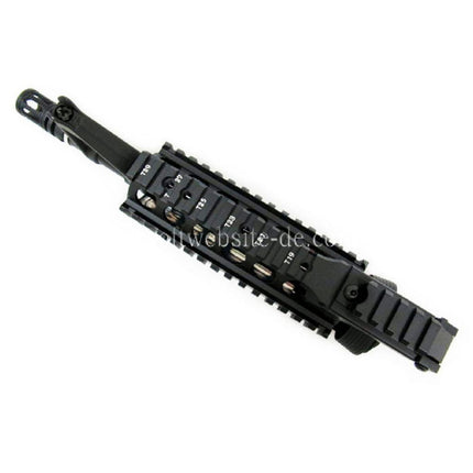 E&C CNC Aluminum RIX RAS vordere Set Handschutz Schienen System mit 9.5 Zoll Outer Barrel Geeignet für M4 M16 Serie AEG Gewehre Airsoft Schwarz