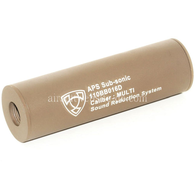 APS 110mm Aluminum Schalldämpfer Laufverlängerungsrohr -14mm CCW Gegen den Uhrzeigersinn / +14mm CW Rechtsgewinde