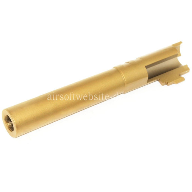 5KU 5 Zoll Edelstahl Äußerer Lauf +11mm CW im Uhrzeigersinn Geeignet für Tokyo Marui Hi-Capa 5.1 GBB Pistolen Airsoft