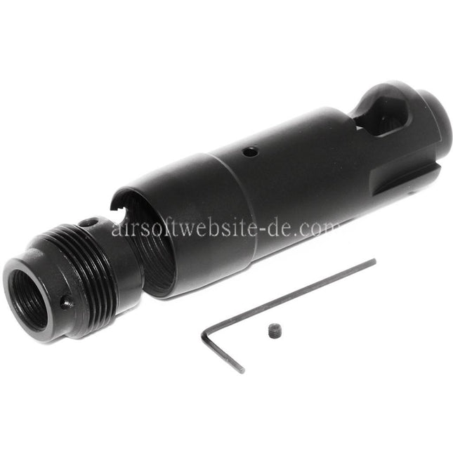 CYMA AK74 Metall Mündungsfeuerdämpfer Geeignet für -14mm CCW Gegen den Uhrzeigersinn Lauf Gewehre Airsoft Schwarz