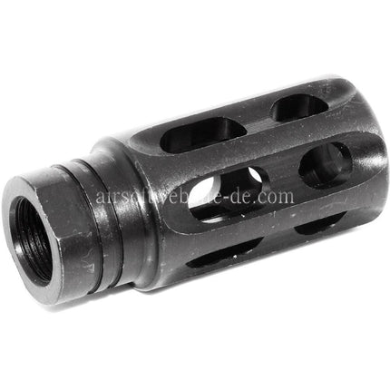 5KU Stahl Notalon Breacher Brake Mündungsfeuerdämpfer Geeignet für -14mm CCW Gegen den Uhrzeigersinn Lauf Gewehre Airsoft Schwarz