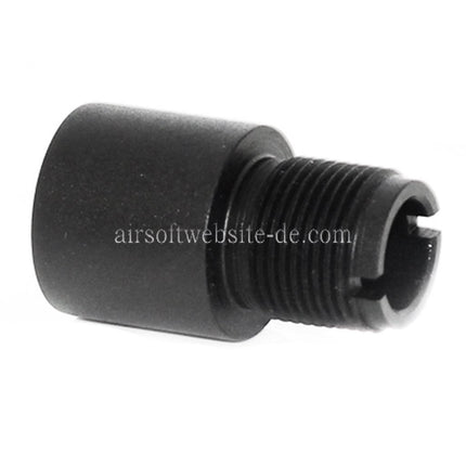 Airsoft Website Laufschalldämpfer Adapter (+14mm im Uhrzeigersinn bis -14mm gegen den Uhrzeigersinn) Geeignet für AEG GBB Gewehre