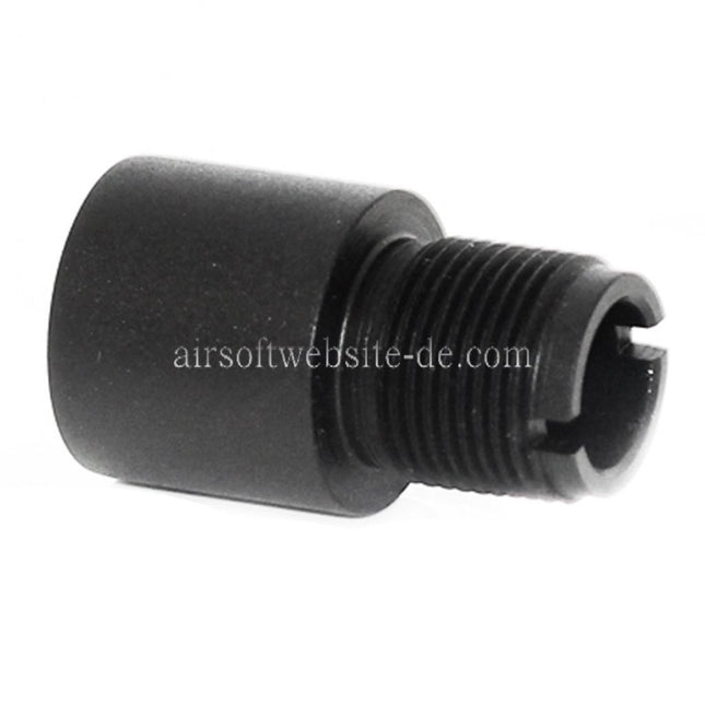 Airsoft Website Laufschalldämpfer Adapter (+14mm im Uhrzeigersinn bis -14mm gegen den Uhrzeigersinn) Geeignet für AEG GBB Gewehre