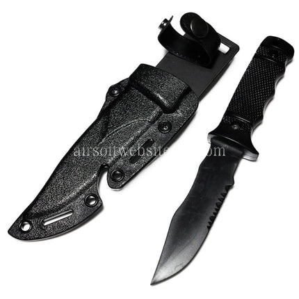 CYMA Plastik M37 Seal Pup Messer (nicht scharfes weiches Gummi Attrappenmesser) mit Scheide