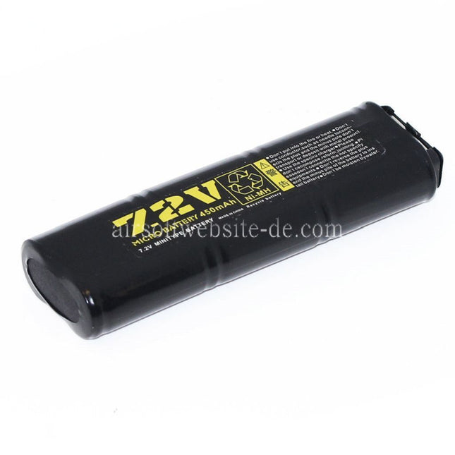 WELL 7.2V 450mAh Ni-MH Wiederaufladbare Batterie Geeignet für Vz61 / MP7 / MAC10 / R2 / R4 AEG Airsoft