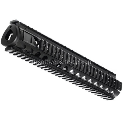 D-BOYS CNC Aluminum M5 RAS Handschutz Schienen System Geeignet für M4 M16 Serie AEG Gewehre Airsoft Schwarz