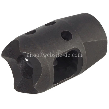 AIRSOFT WEBSITE Mini XT Typ Stahl Feuerdämpfer Geeignet für -14mm CCW Linksgewinde Lauf Gewehr Schwarz