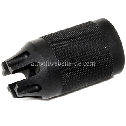 Airsoft Website Diablo Typ Metall Mündungsfeuerdämpfer Geeignet für -14mm CCW Gegen den Uhrzeigersinn Lauf Gewehre Airsoft Schwarz