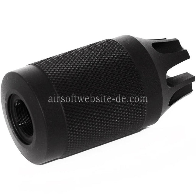 Airsoft Website Diablo Typ Metall Mündungsfeuerdämpfer Geeignet für -14mm CCW Gegen den Uhrzeigersinn Lauf Gewehre Airsoft Schwarz