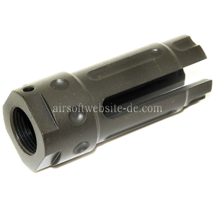 Airsoft Website 57mm QDC Stil Mündungsbremse Mündungsfeuerdämpfer Geeignet für -14mm CCW Gegen den Uhrzeigersinn Lauf Gewehre