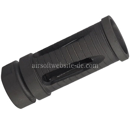 AIRSOFT WEBSITE 56mm Metall Feuerdämpfer Geeignet für -14mm CCW Linksgewinde Lauf Gewehr Schwarz