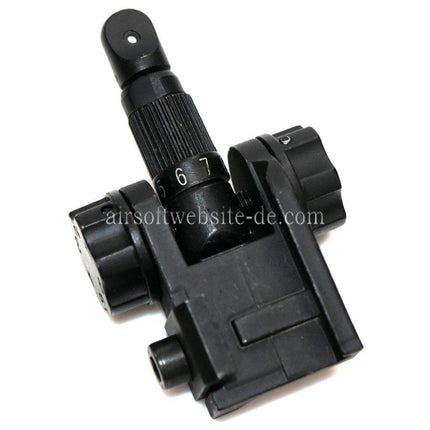 D-BOYS SCAR Typ Metall Hochklappen Kimme Geeignet für M4 M16 AR Serie Gewehre Airsoft