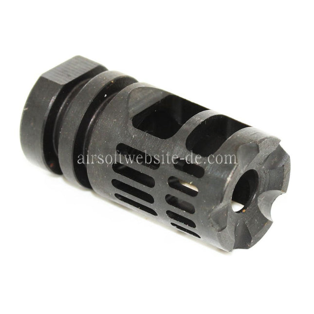 5KU Gamma 556 Typ Metal Mündungsfeuerdämpfer Geeignet für -14mm CCW Gegen den Uhrzeigersinn Lauf Gewehre Airsoft Schwarz