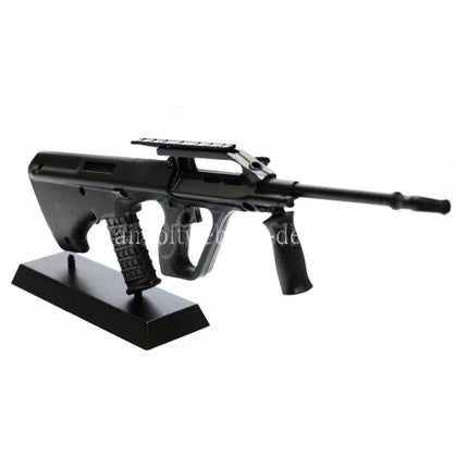 Airsoft Website 12 Zoll Nicht-Funktions-Spielfigur Dummy Modellbausatz 1:6 AUG Gewehr Schwarz