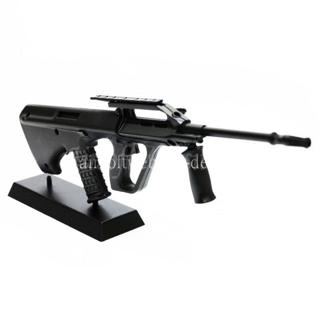 Airsoft Website 12 Zoll Nicht-Funktions-Spielfigur Dummy Modellbausatz 1:6 AUG Gewehr Schwarz
