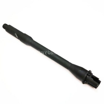 5KU 255mm 10 Zoll Aluminium Außenlauf -14mm CCW Gegen den Uhrzeigersinn Geeignet für M4 M16 Serie AEG Gewehre Airsoft Schwarz