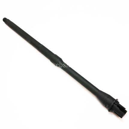 5KU 405mm 16 Zoll Aluminium Außenlauf Karabinerlänge -14mm CCW Gegen den Uhrzeigersinn Geeignet für M4 M16 Serie AEG Gewehre Airsoft Schwarz