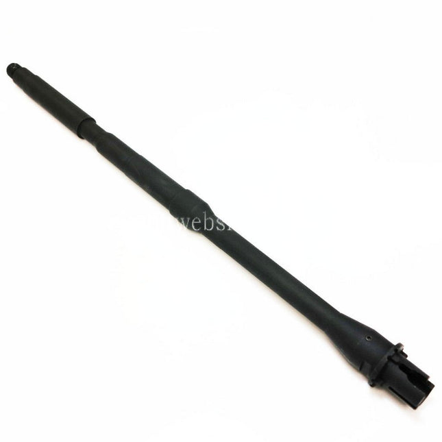 5KU 405mm 16 Zoll Aluminium Leicht Außenlauf Karabinerlänge -14mm CCW Gegen den Uhrzeigersinn Geeignet für M4 M16 Serie AEG Gewehre Airsoft Schwarz