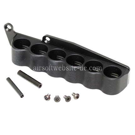 PPS CNC 6 Schrotpatronen Halter Geeignet für M870 Schrotflinte Airsoft Schwarz