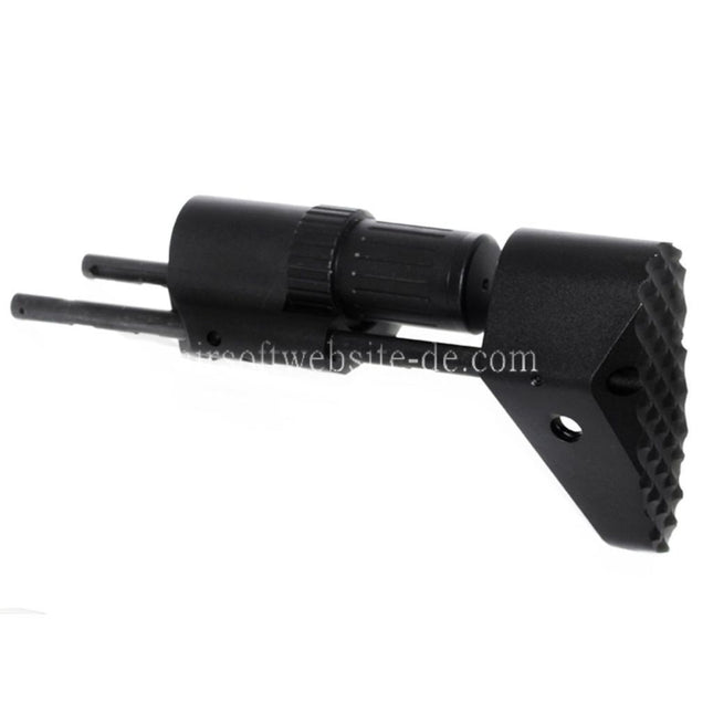 5KU PDW Einziehbarer Schaft Geeignet für Tokyo Marui M4 M16 Serie AEG Gewehre Airsoft Schwarz