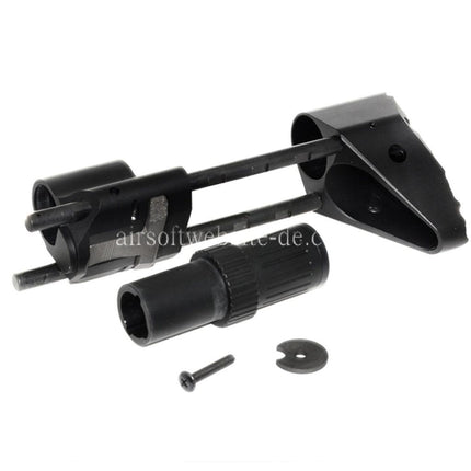 5KU PDW Einziehbarer Schaft Geeignet für Tokyo Marui M4 M16 Serie AEG Gewehre Airsoft Schwarz