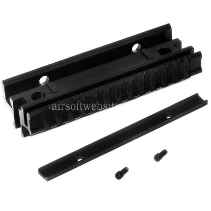 Airsoft Website Taktische Tri-Rail Montagebasis geeignet für 20mm Schienensystemgewehre schwarz