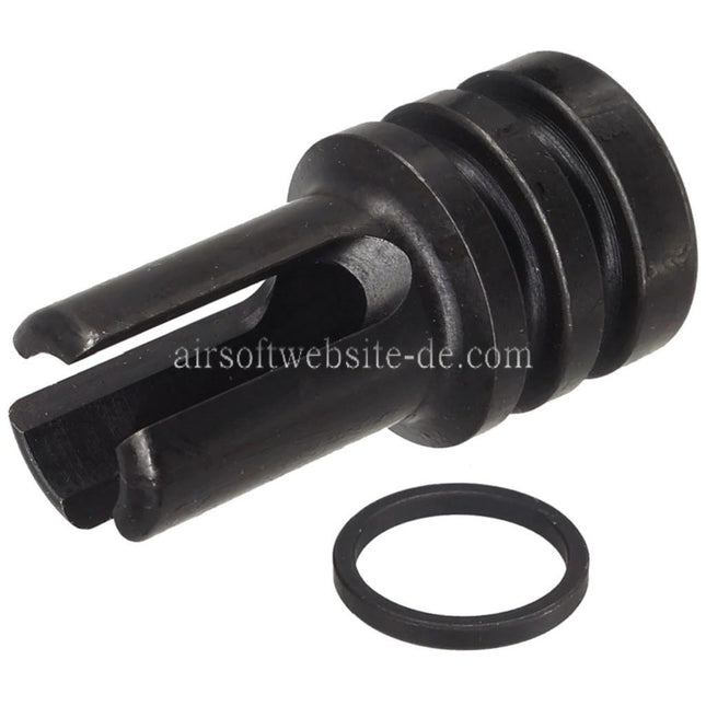 G&P AR15 601 Stil 3-Polig Duck Bill Stil Stahl Feuerdämpfer -14mm CCW gegen den Uhrzeigersinn Gewinde Schwarz