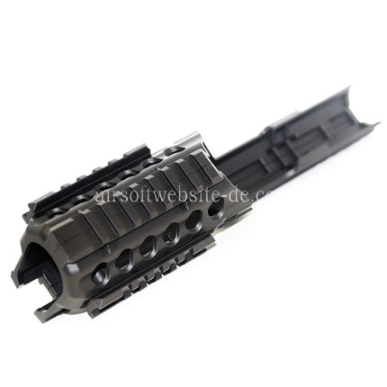 Airsoft Website Leichtgewicht 250mm Handschutz Schienen System Geeignet für Tokyo Marui MP5K / MP5K PDW Gewehre Schwarz