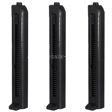 Airsoft Website 3pcs 11rd Magazin Geeignet für Well G295 Halbautomatische Non-Blowback M11A1 CO2 SMG Gewehre Schwarz