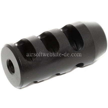 King Arms 68mm M700 Taktisch Round Mündungsfeuerdämpfer Geeignet für -14mm CCW Gegen den Uhrzeigersinn Lauf Gewehre Airsoft Schwarz