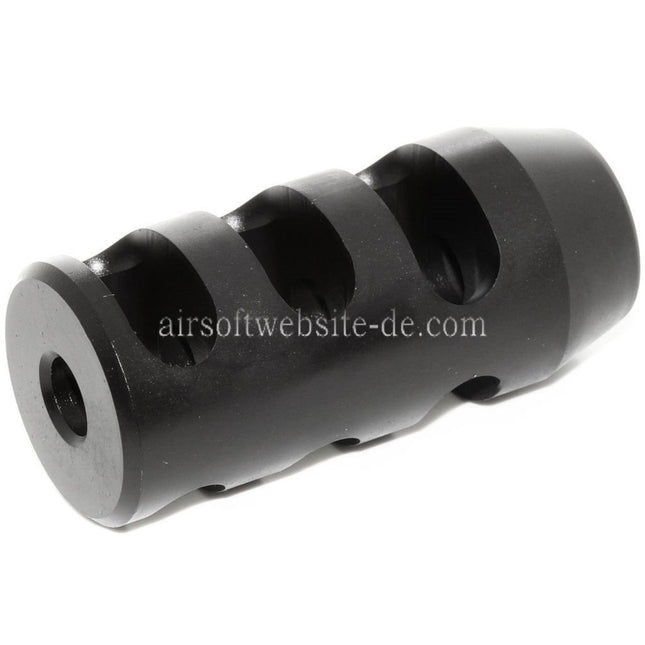King Arms 68mm M700 Taktisch Round Mündungsfeuerdämpfer Geeignet für -14mm CCW Gegen den Uhrzeigersinn Lauf Gewehre Airsoft Schwarz