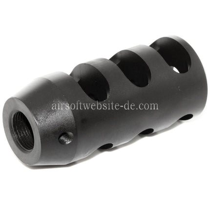 King Arms 68mm M700 Taktisch Round Mündungsfeuerdämpfer Geeignet für -14mm CCW Gegen den Uhrzeigersinn Lauf Gewehre Airsoft Schwarz