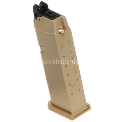 Airsoft Website 20rd Gas Magazin Geeignet für G19 G23 G26 Serie GBB Pistolen