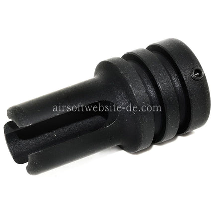 Airsoft Website 44mm AR15 601 Stil Mündungsfeuerdämpfer Geeignet für -14mm CCW Gegen den Uhrzeigersinn Lauf Gewehre Schwarz