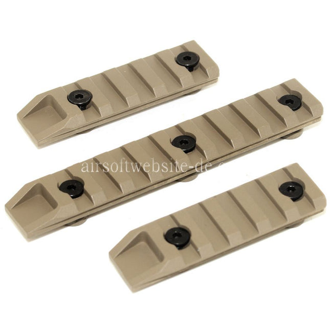 Airsoft Website 3pcs 67mm/67mm/102mm UXR4 Keymod Schienenset Tan
