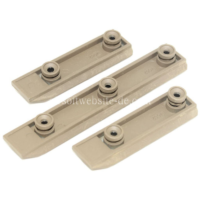 Airsoft Website 3pcs 67mm/67mm/102mm UXR4 Keymod Schienenset Tan