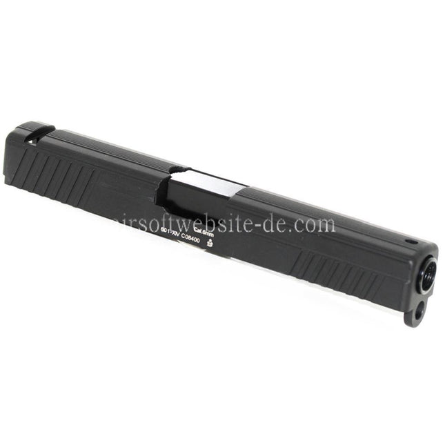 APS Aluminum Schlitten mit Lauf Geeignet für ACP601 / Tokyo Marui G17 GBB Pistolen Airsoft Schwarz